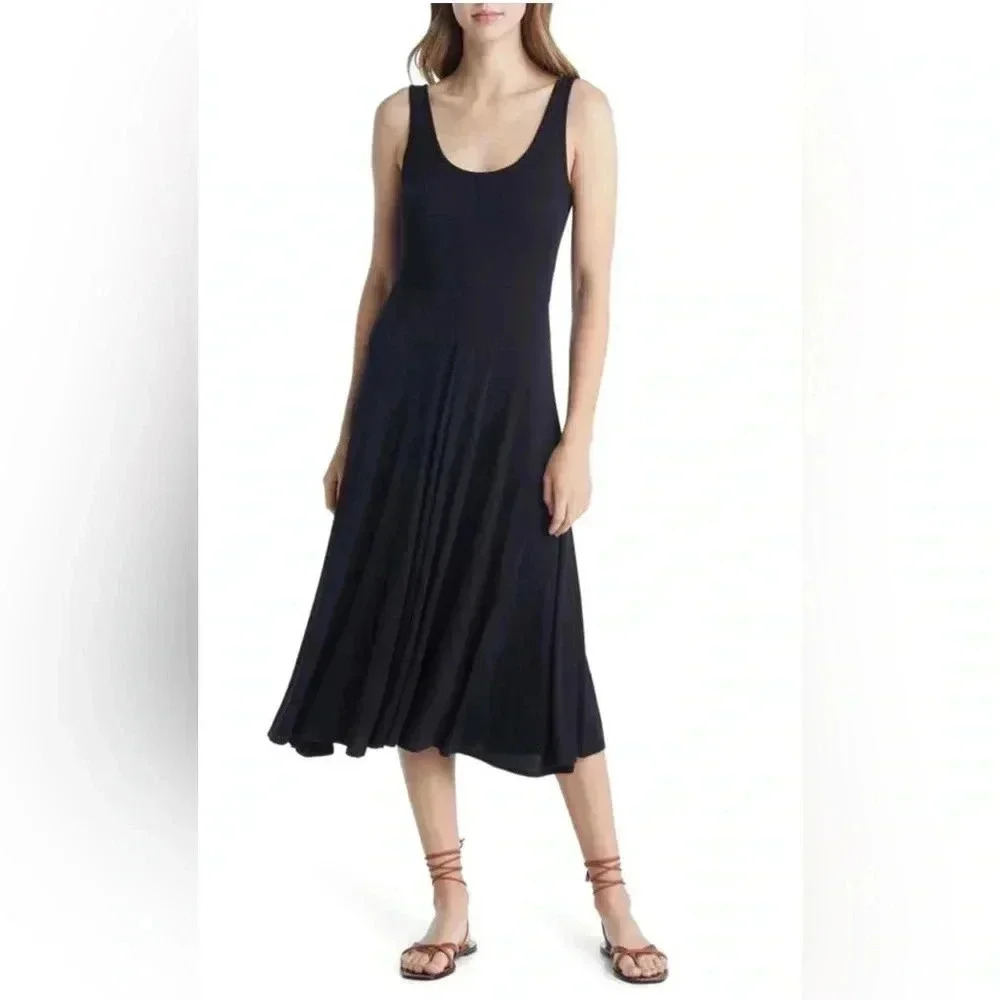 Marine Layer Black Midi Dress